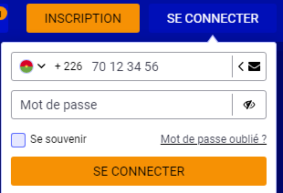 Se connecter Paripesa Burkina Faso
