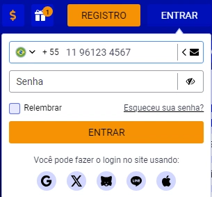 Login PariPesa Brasil